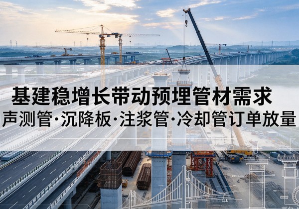 青阳基建稳增长带动预埋监测管材需求，声测管、沉降板、注浆管订单持续放量